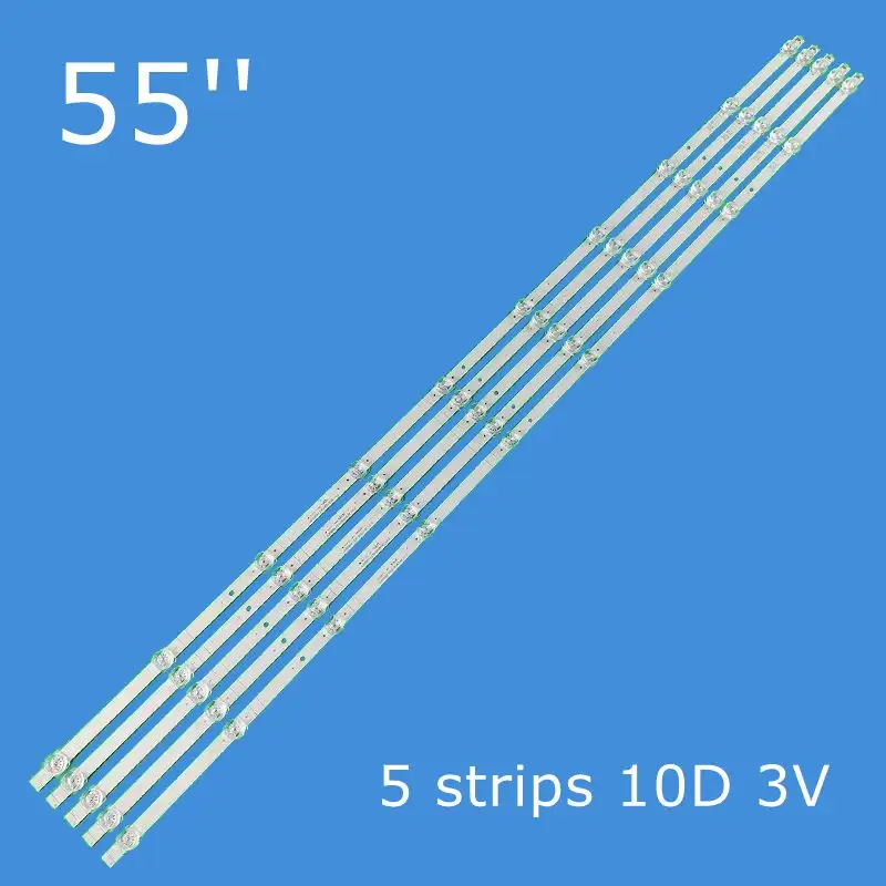 Tiras LED Hisense 10 para Hz58a55, Jl.d580a1330-365as-m-v02/1 Crh-bk58s13030t051087d-rev1.2 5 REGLETAS SET