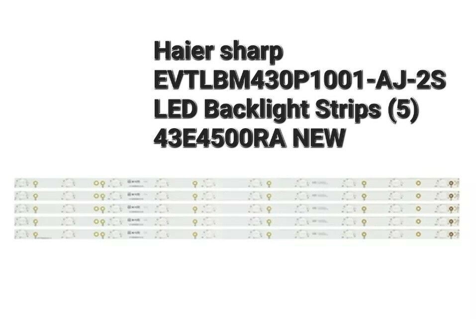 Tiras LED Haier (5) sharp EVTLBM430P1001-AJ-2S 43E4500RA BDM4350, BDL4330QL, LBM4301P1001-AJ-2S LB43003, VIZIO D43N-E1 INSIGNIA NS-43DR620NA18