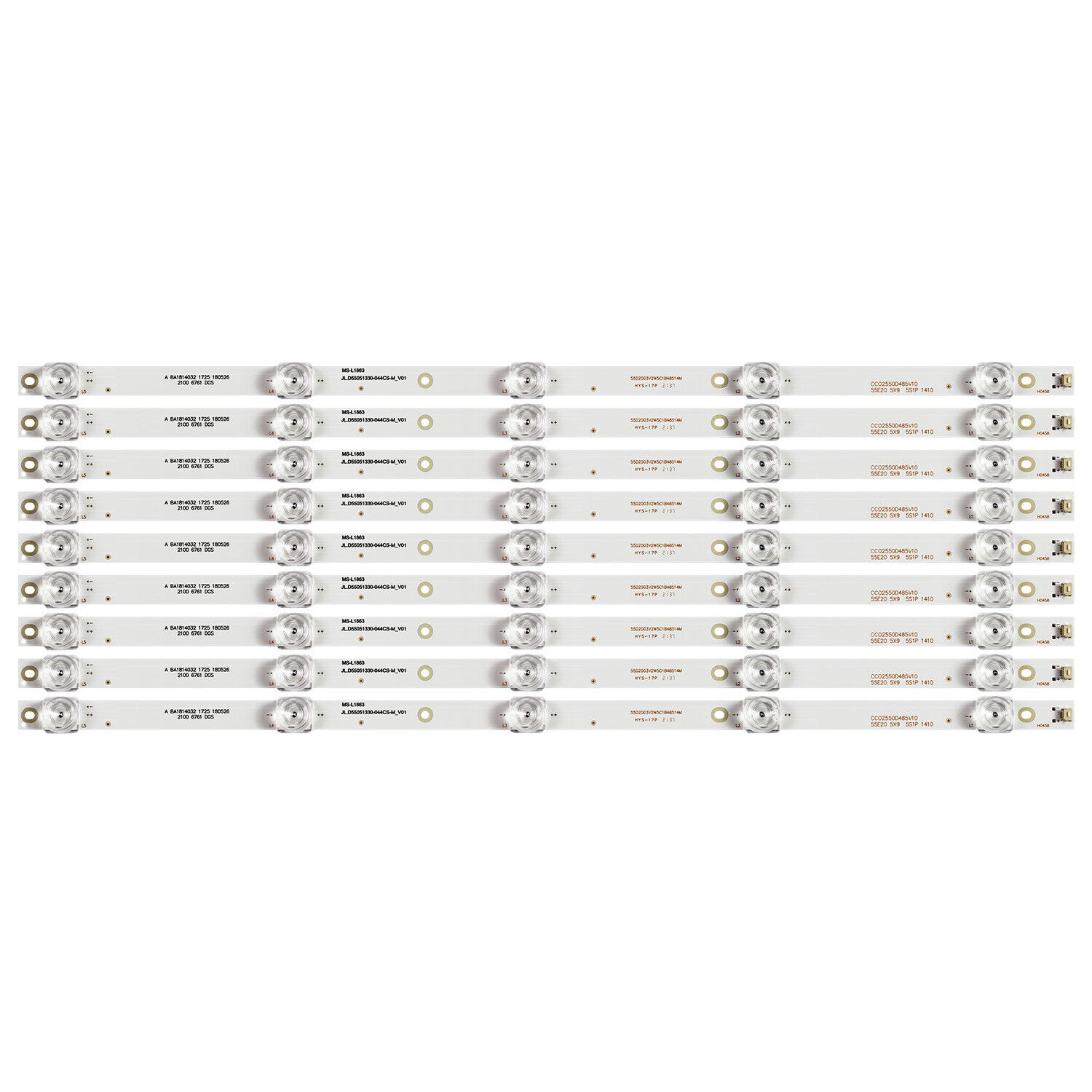 Tiras LED Kit/9pcs For JL.D55051330-044CS-M_V01 MS-L1863 CC02550D485V07 55E20 MS-L1863