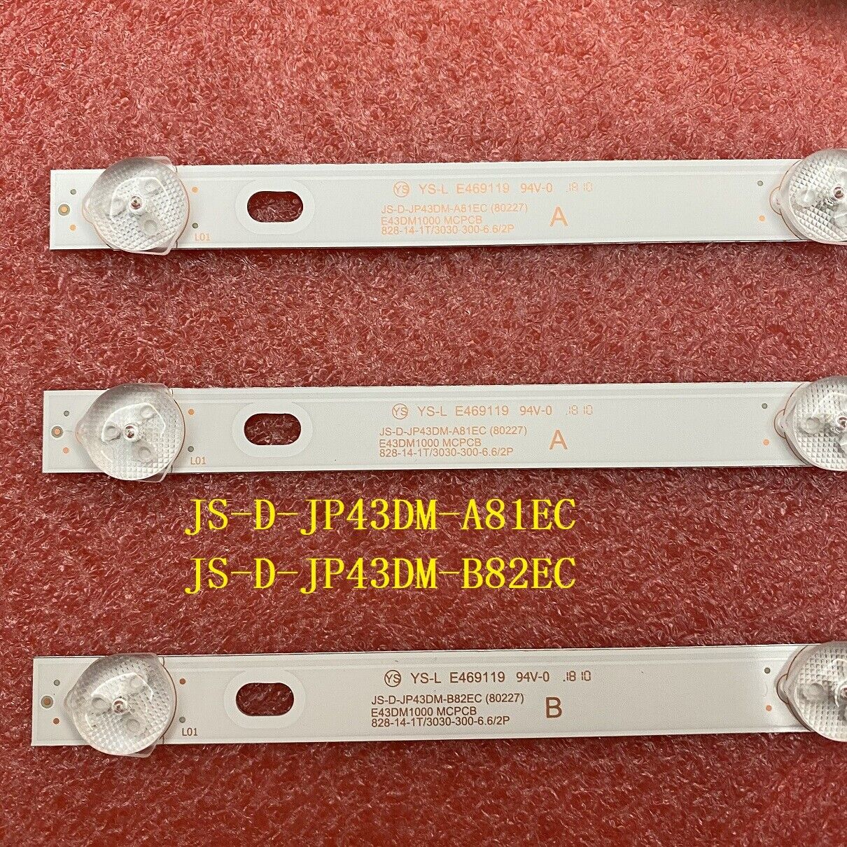 Tiras LED 3pcs JS-D-JP43DM-A81EC JS-D-JP43DM-B82EC (80227) E43DM1000 MCPCB