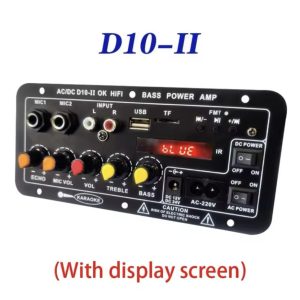 D10/ D10-II Amplifier Board AUX TF Card USB 30-120W for 4 Ohm 40W Speaker 110V 220V 12V 24V Subwoofer Audio Amp Module
