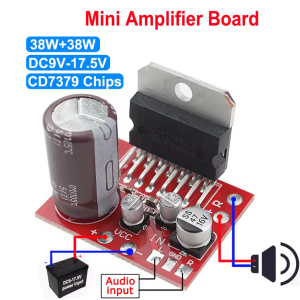 TDA7379 Stereo Power Amplifier Module Double Channel DC9V-17.5V 38W+38W Amplifier Audio Board TDA7379