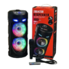 ZQS4239 Altavoz inalámbrico Potente altavoz Bluetooth de bajos Micrófono exterior Doble altavoz inalámbrico RGB de 4" y 15 W con micrófono